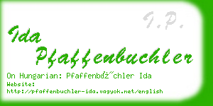 ida pfaffenbuchler business card